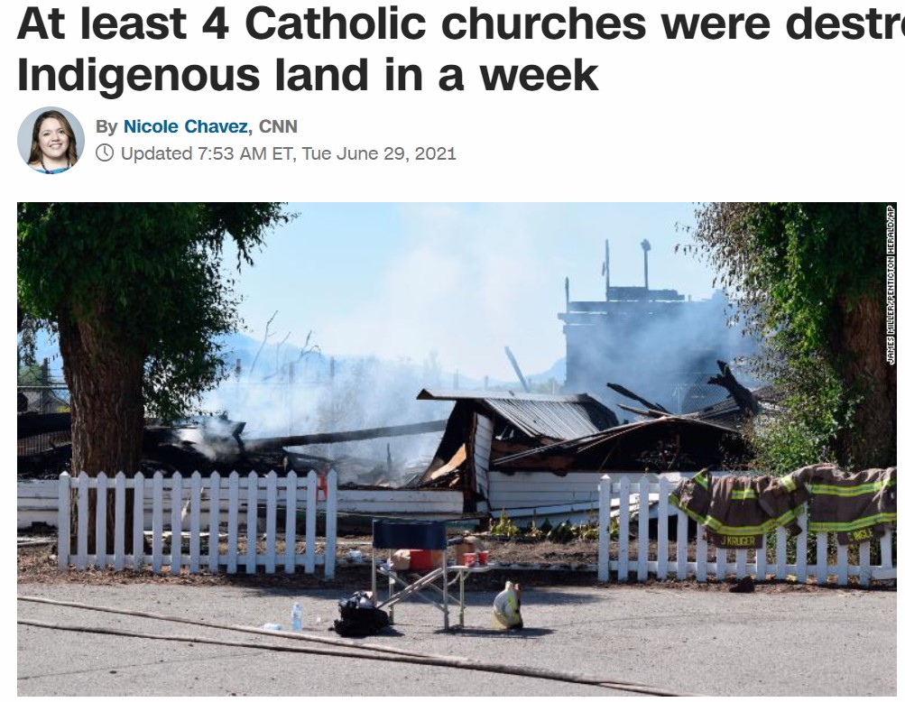 Churches are being burned down in Canada, Trudeau lends arsonists sympathetic ear