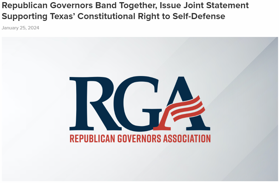 25 Republican Governors post joint statement in support of Texas defending its southern border
